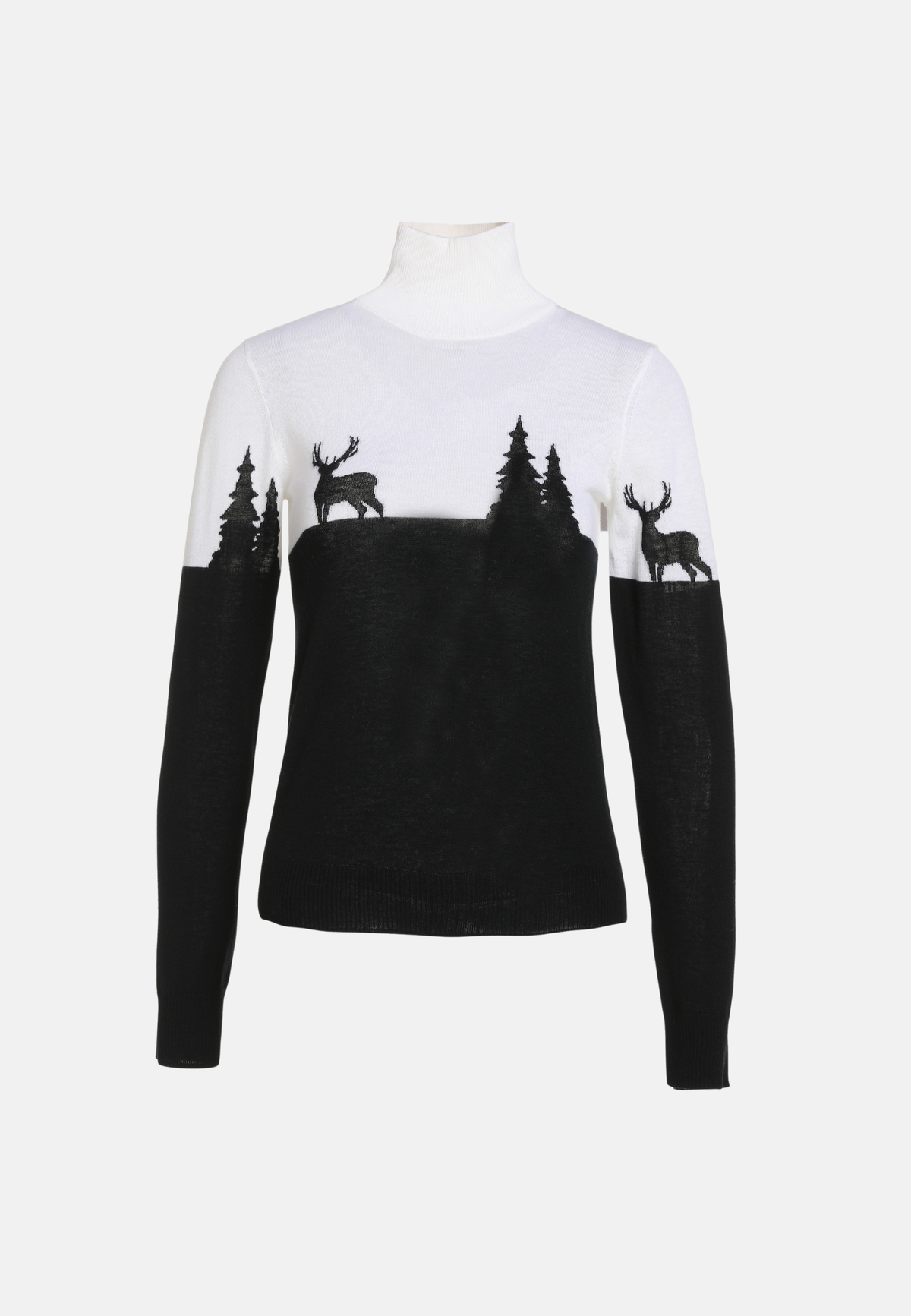 Women's Merino 'Deer & Tree' Slim Fit Sweater