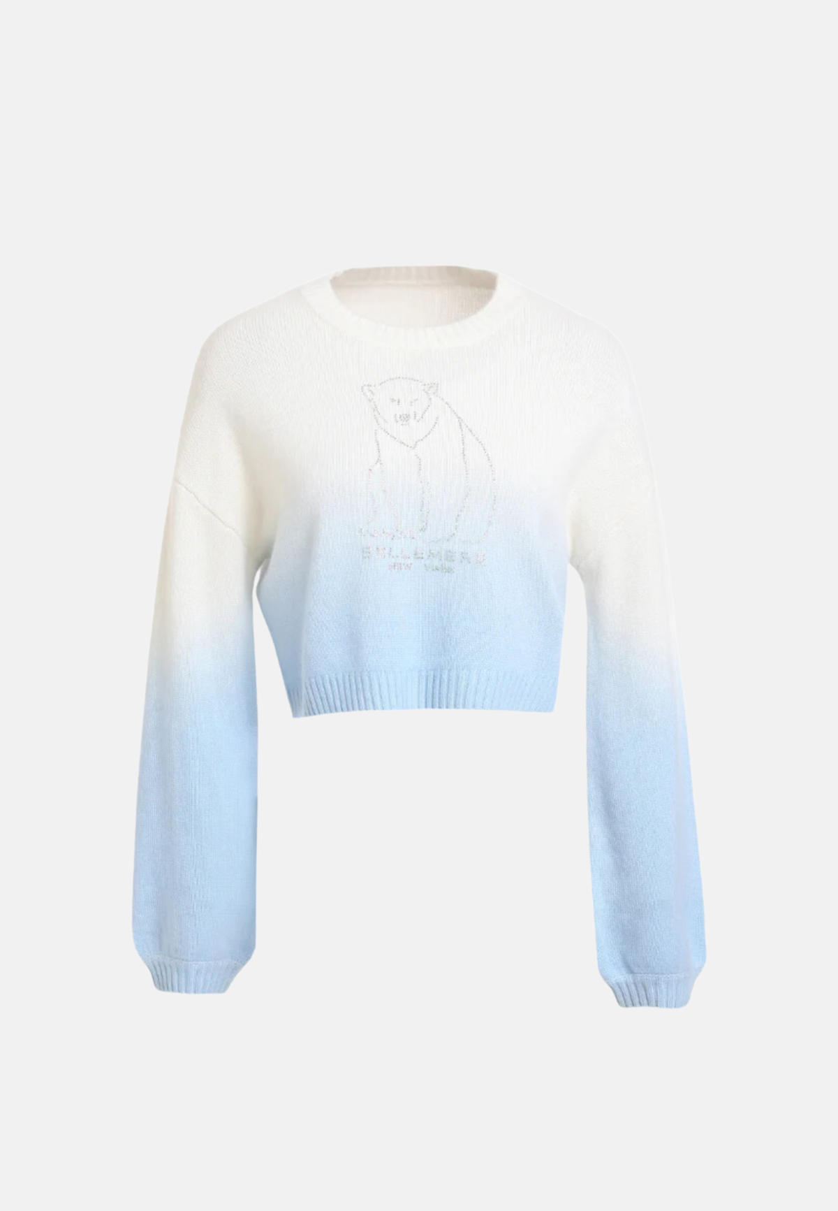 Polar Bear Cropped Cashmere Sweater