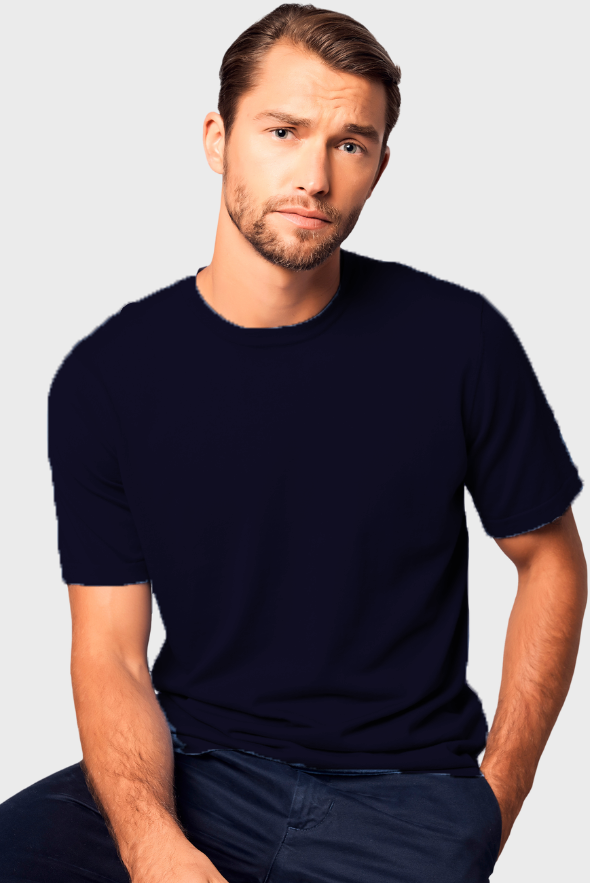 Classic Crew Neck Cotton Cashmere T-Shirt