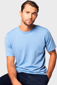 Classic Crew Neck Cotton Cashmere T-Shirt3136068930519282