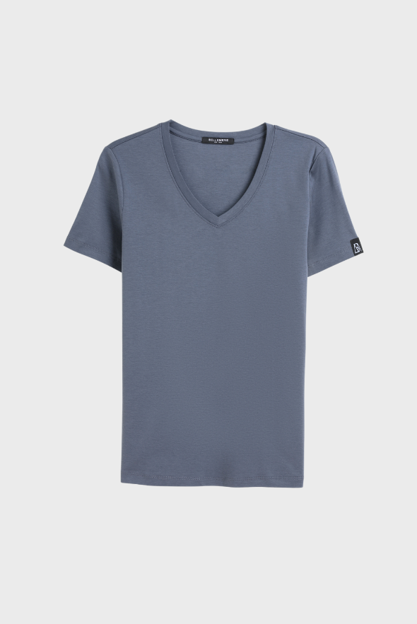 Silky Cotton V Neck  T-Shirt