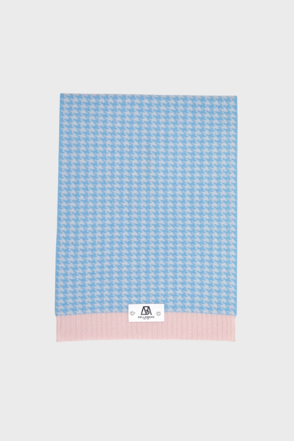 Houndstooth Cashmere Ribbed Scarves