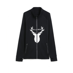 Unisex Merino Deer Design Full Zipped Jacket133225790095602