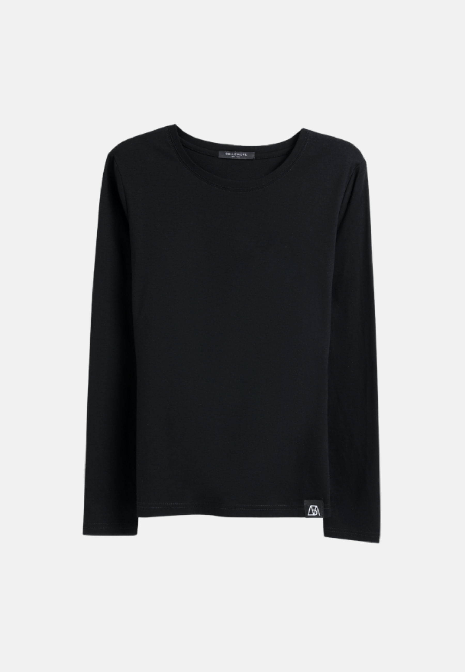 Long Sleeve Crew Neck Mercerized Cotton Women T-Shirt