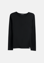 Load image into Gallery viewer, Long Sleeve Crew Neck Mercerized Cotton Women T-Shirt
