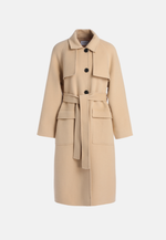 Load image into Gallery viewer, Beige Wool Coat
