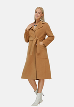 Load image into Gallery viewer, Relaxed Cashmere Blend Coat with Belt
