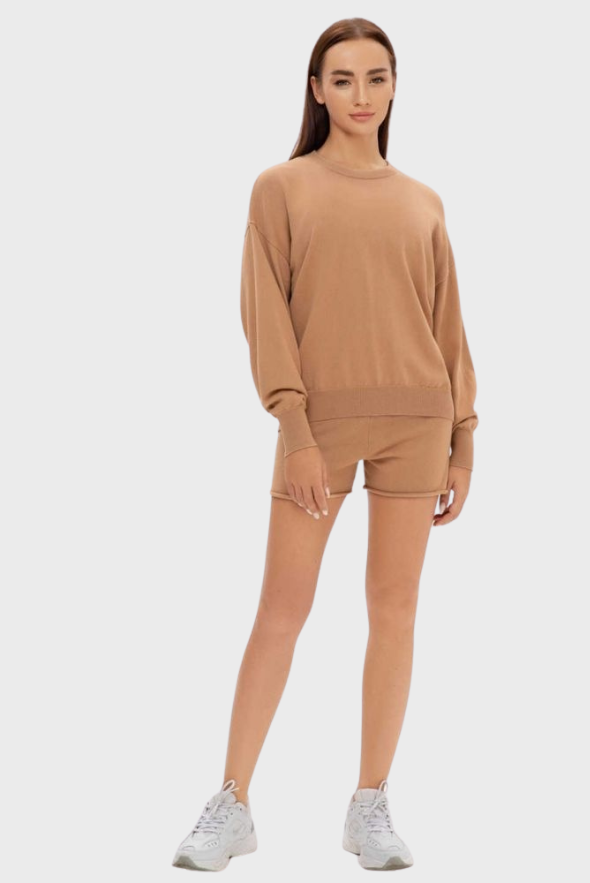 cotton cashmere pullover short