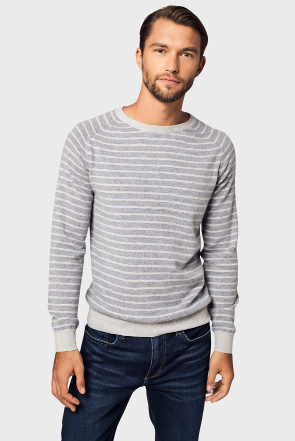 Pull en cachemire à rayures esthétique
