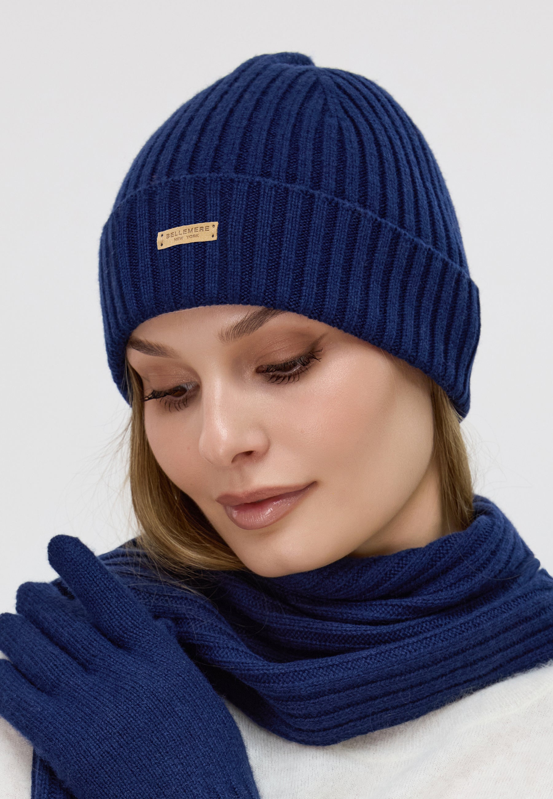 Flat-Ribbed Knit Merino Wool Hat