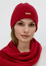 Load image into Gallery viewer, Flat-Ribbed Knit Merino Wool Hat
