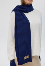 Load image into Gallery viewer, Flat-Ribbed Knit Merino Wool Scarf
