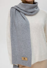 Load image into Gallery viewer, Flat-Ribbed Knit Merino Wool Scarf
