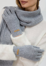 Load image into Gallery viewer, Flat-Ribbed Knit Merino Wool Gloves
