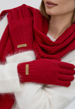 Load image into Gallery viewer, Flat-Ribbed Knit Merino Wool Gloves
