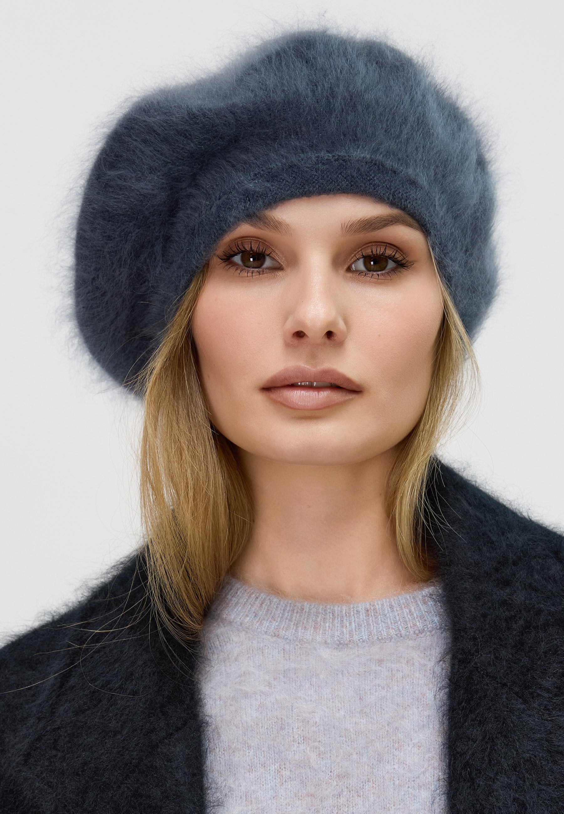 Brushed Pure Cashmere Beret