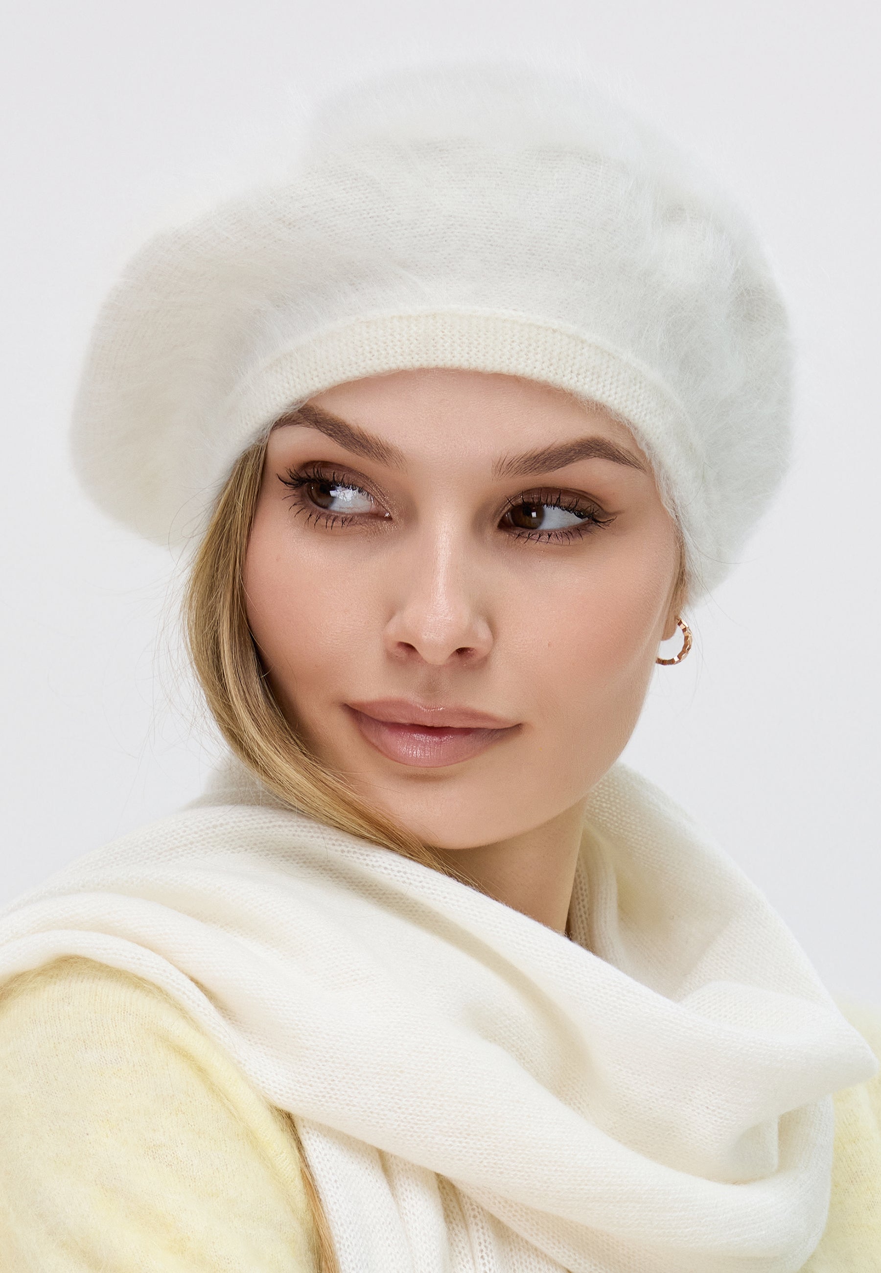 Brushed Pure Cashmere Beret