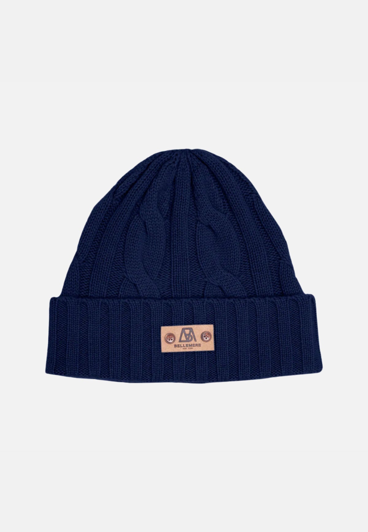Unisex-Beanie aus Zopfstrick-Kaschmir