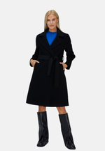 Lade das Bild in den Galerie-Viewer, Black Handmade Wool Coat
