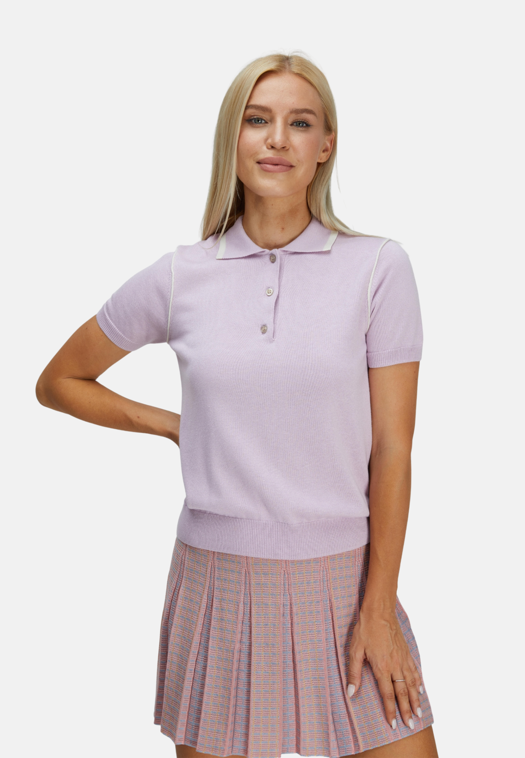 Silk Cashmere Polo T-Shirt