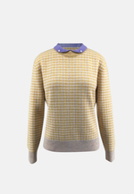Lade das Bild in den Galerie-Viewer, Tweed Merino Pullover With Pearl Collar
