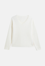 Lade das Bild in den Galerie-Viewer, Brushed Silk Cashmere V - Neck Sweater
