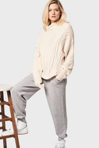 Cable-Knit Cashmere Joggers435809893679346