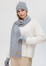 Load image into Gallery viewer, Flat-Ribbed Knit Merino Wool Scarf
