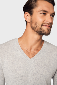 Solid V-Neck Merino Sweater1536083542393074