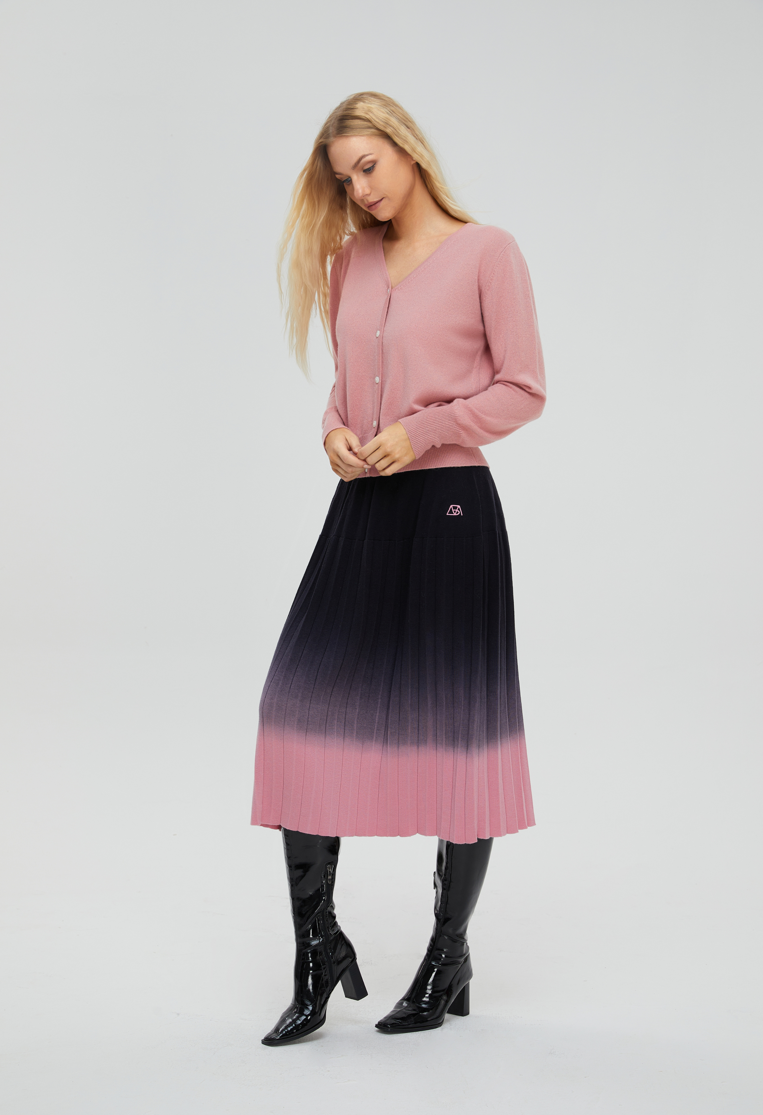 Women's Bottoms, Merino Wool, Gradient Skirt