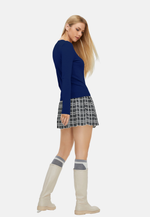 Lade das Bild in den Galerie-Viewer, Silk Cashmere V Neck Long Sleeves Slim Fit T-Shirt
