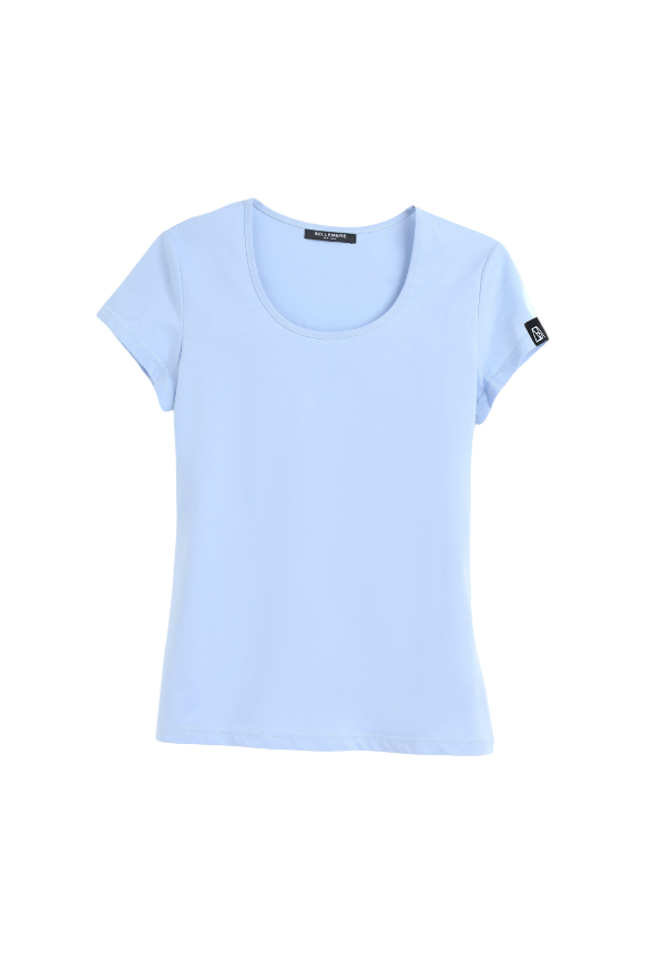 Posh Women's Cotton U Sharp T shirt ( 135g)