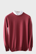 Load image into Gallery viewer, Crew-Neck Sweater ( Merino Cashmere Blended)
