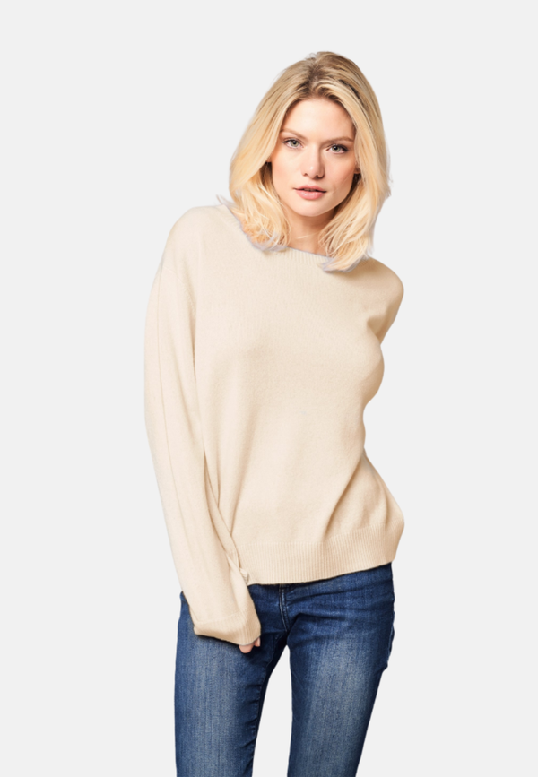 Sabrina Boat Neck Merino-Cashmere Sweater