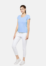 Load image into Gallery viewer, Posh Women&#39;s Cotton U Sharp Slim Fit T-Shirt (135g)
