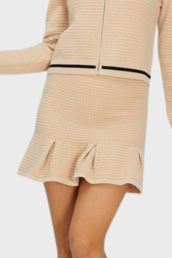 Flounced Mini Skirt