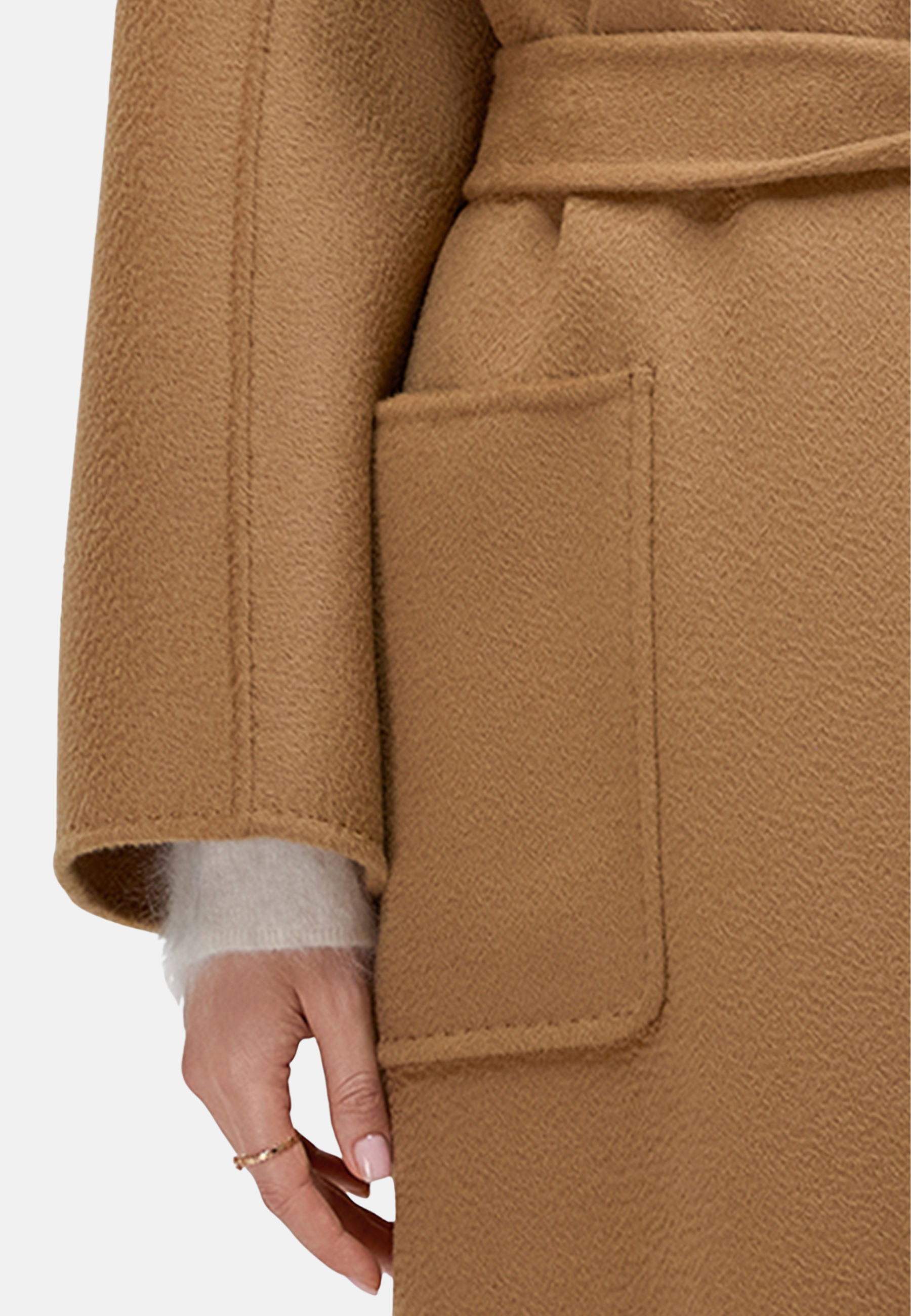 Belted Merino Overcoat