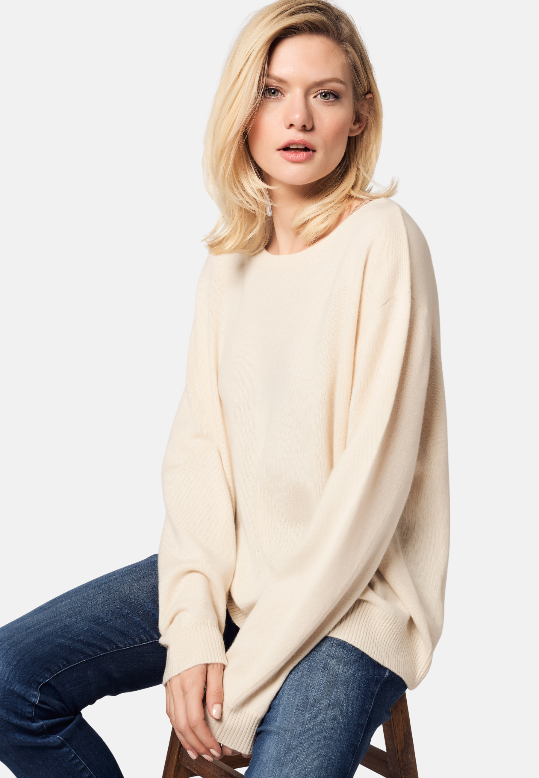 Sabrina Boat Neck Merino-Cashmere Sweater