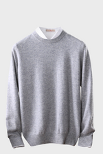 Load image into Gallery viewer, Crew-Neck Sweater ( Merino Cashmere Blended)
