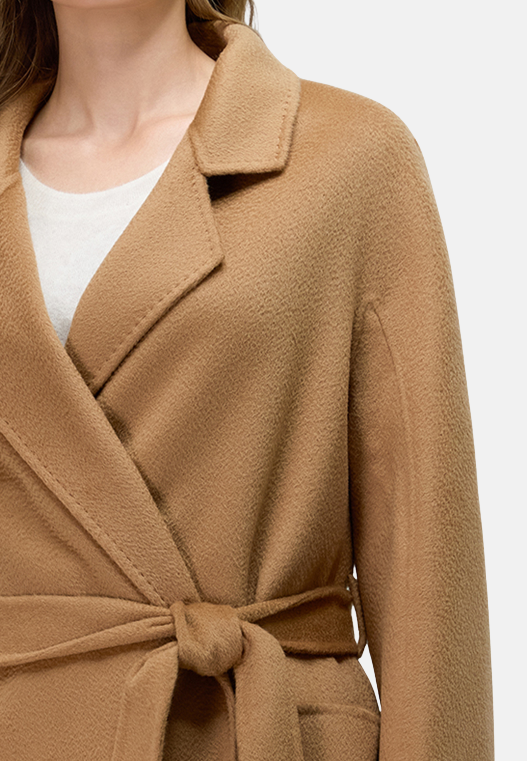 Belted Merino Overcoat