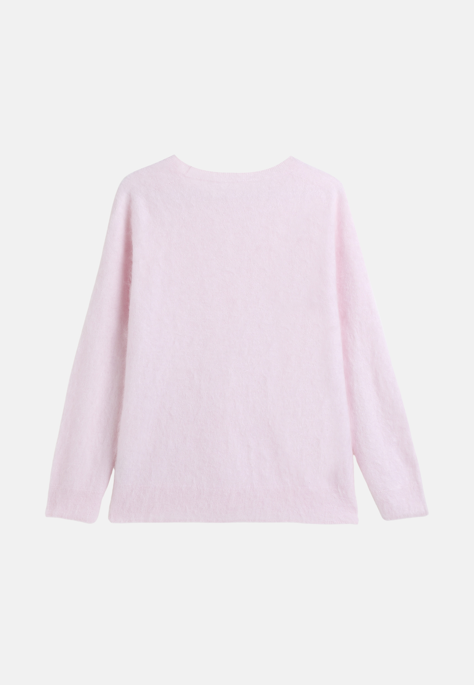 Brushed Silk Cashmere Crew-Neck Sweater