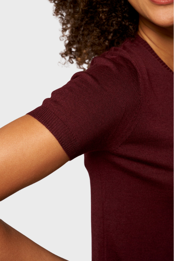 Silk Cashmere V-Neck T-Shirt