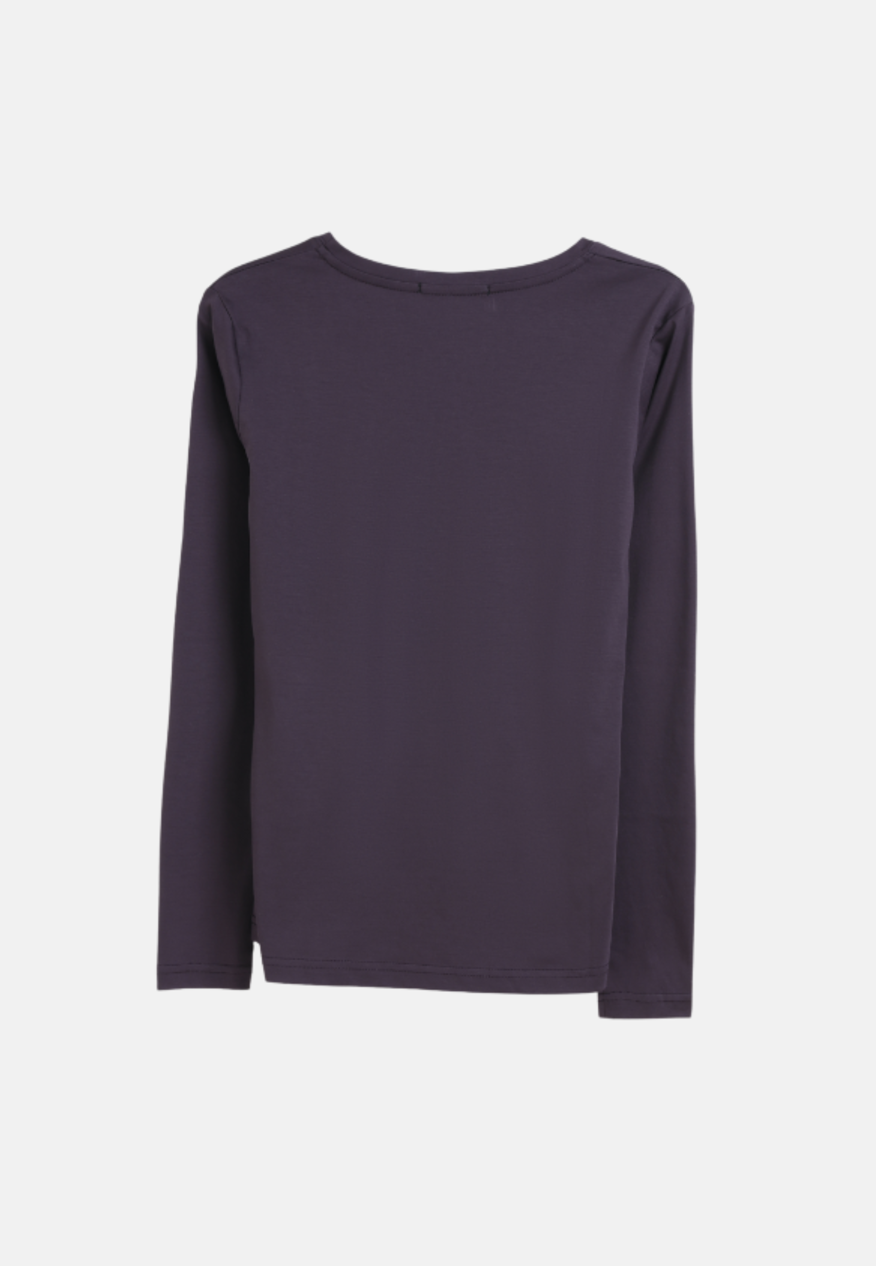 Long Sleeve Crew Neck Mercerized Cotton Women T-Shirt