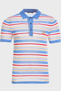 Fantasy Stripe Multicolor Tencel Polo1836073469444338