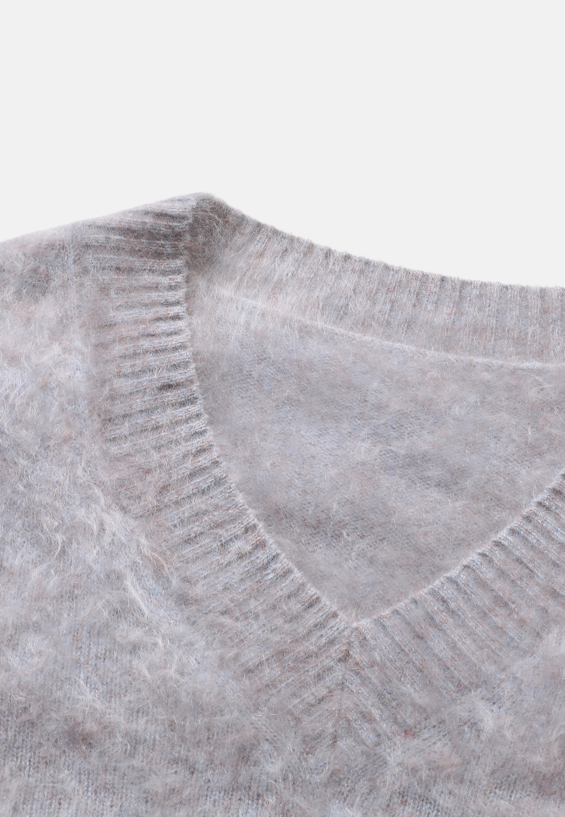 Brushed Pure Cashmere V-Neck Sweater