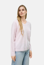 Lade das Bild in den Galerie-Viewer, Brushed Silk Cashmere V - Neck Sweater
