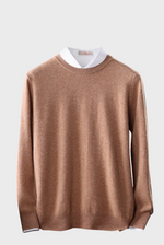 Load image into Gallery viewer, Crew-Neck Sweater ( Merino Cashmere Blended)
