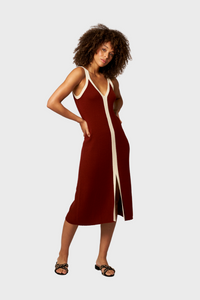 Double V Wool Tank Dress735792227664114