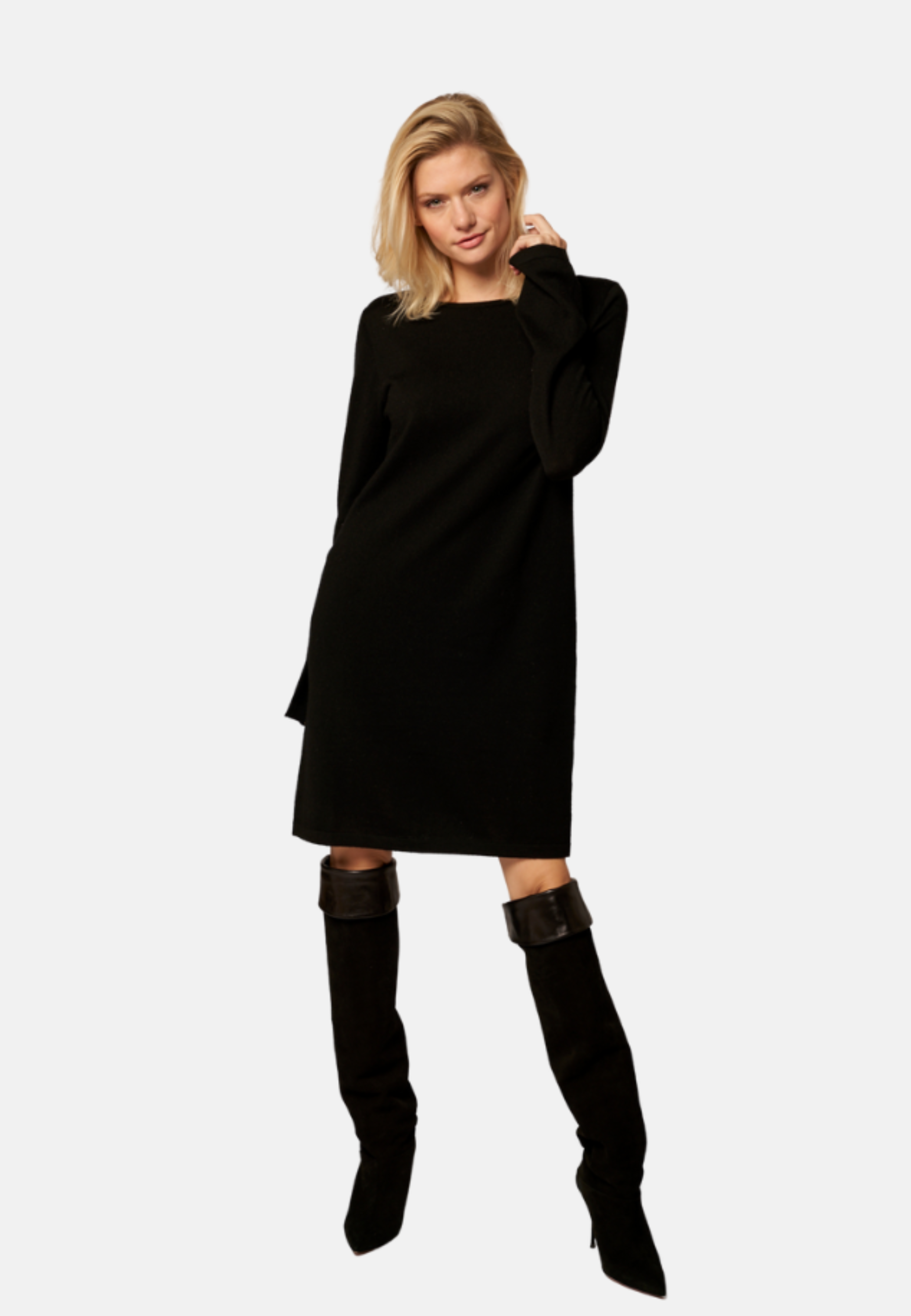 Wide Sleeved SuperFine Merino Wool Dress