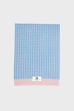 Load image into Gallery viewer, Houndstooth Scarf (Multicolor Cashmere with Rib Details)
